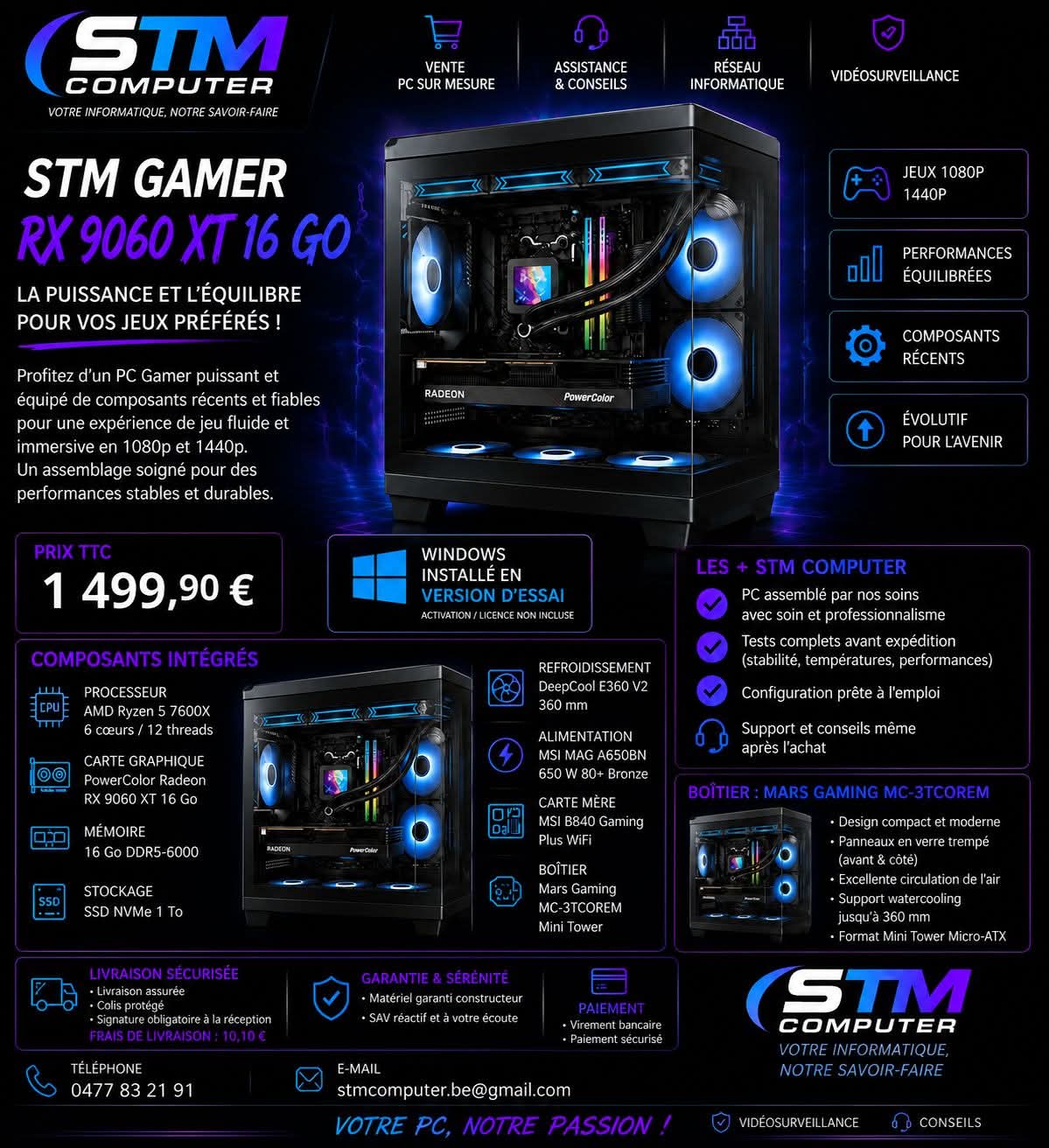 STM GAMER RX9060XT 16GO