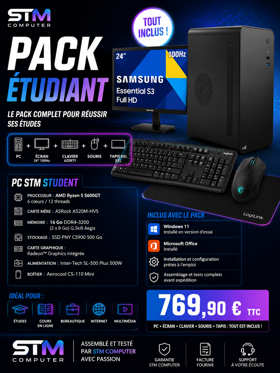 🎓 PACK ÉTUDIANT STM COMPUTER