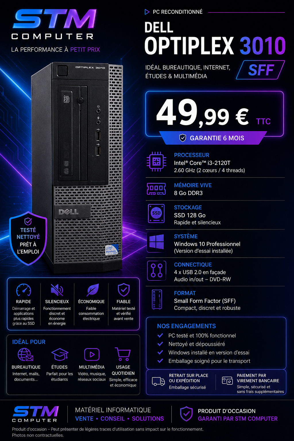 DELL OPTIPLEX 3010 SFF — PC RECONDITIONNÉ