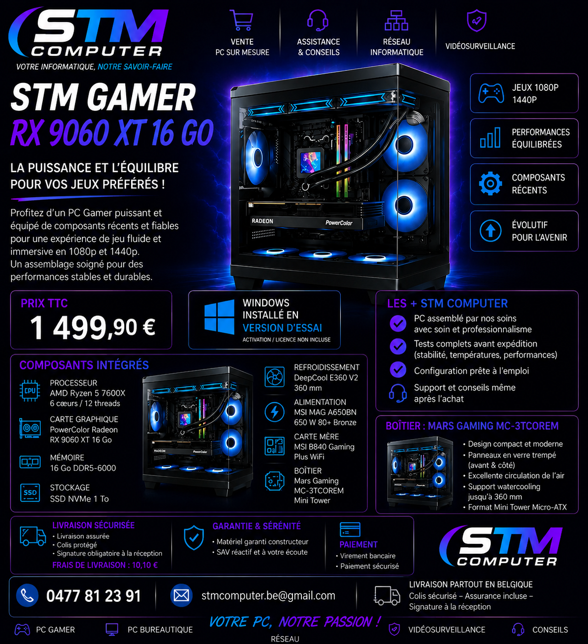 STM GAMER RX9060XT 16GO