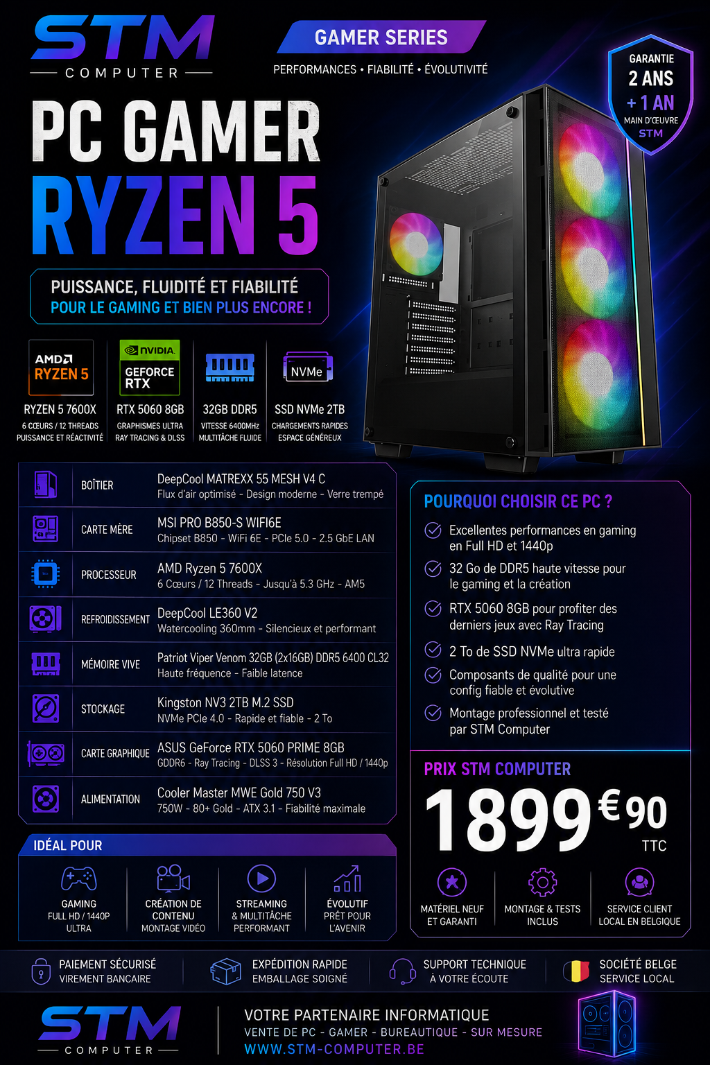 PC GAMER RYZEN 5 — RTX 5060